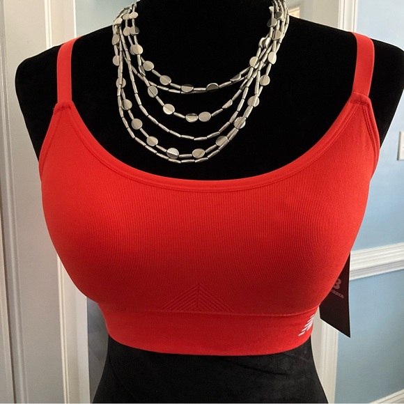 NWT Racerback Sports Bra Orange Workout Bra New Balance Sports Bra New With Tags - Picture 5 of 7